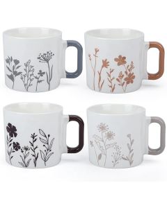 Set di 4 tazze da caffe in ceramica da the